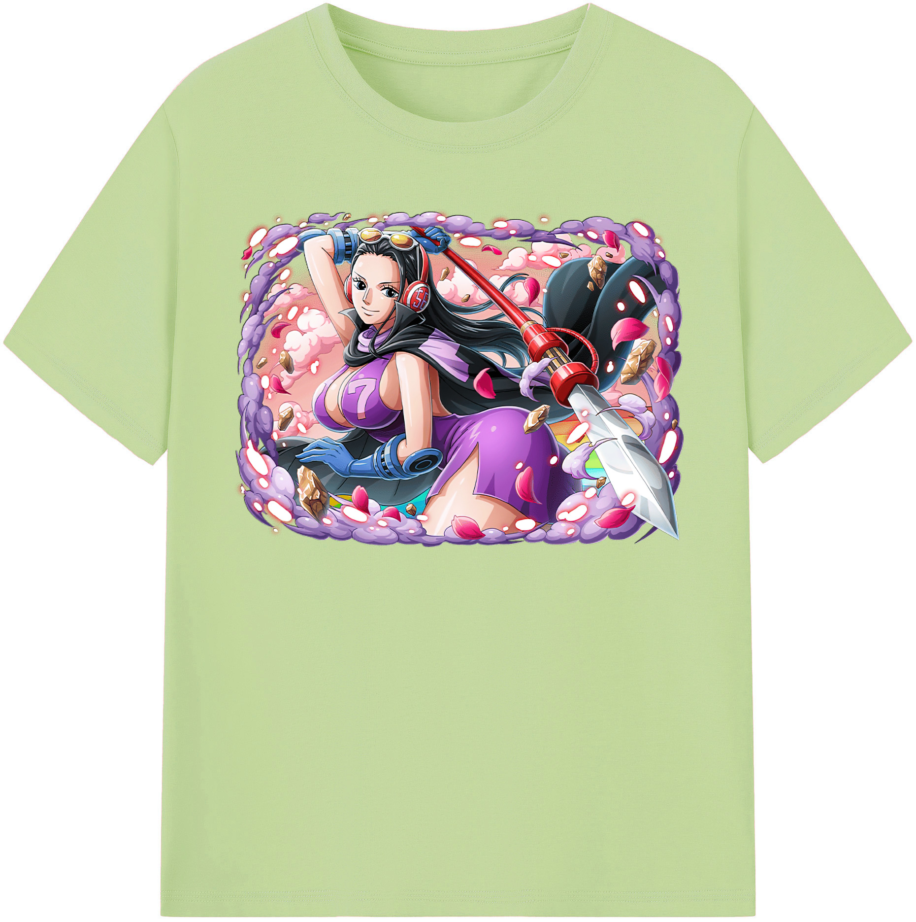 ワンピース ニコ・ロビン ONE PIECE Nico Robin 綿100％半袖Tシャツ（フロントプリント）